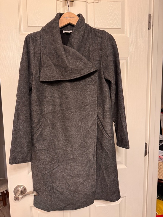 Nwt / J. Jill Gray Draped Open-Front Trench super soft Coat - Picture 6 of 10